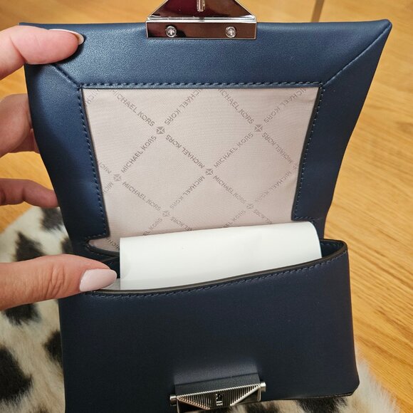 Michael Kors Cece Small Shoulder & Crossbody Bag - Navy - Picture 3 of 10